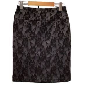 STUDIO POINT BLACK LACE SKIRT‎